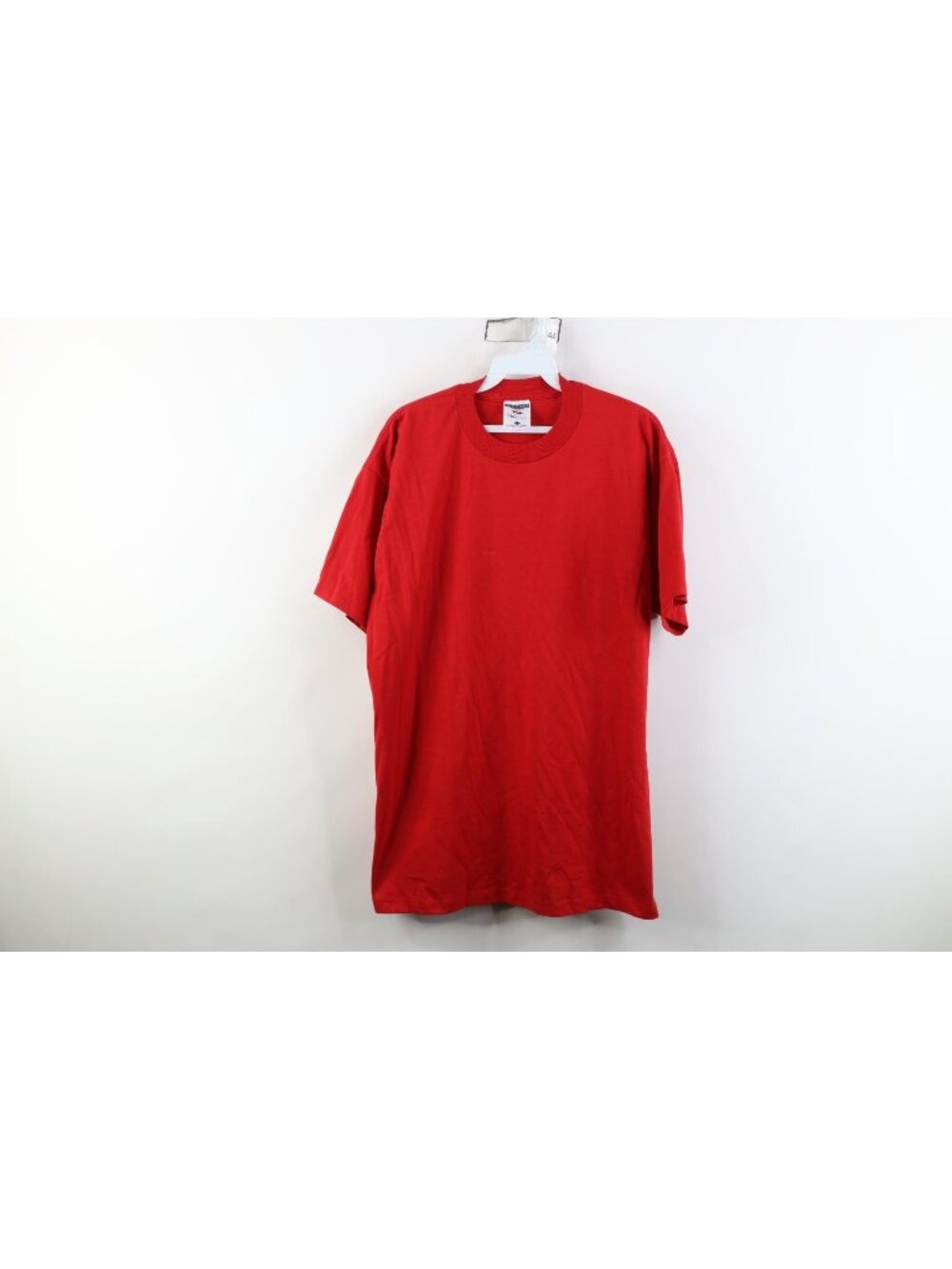 Vintage 90s Streetwear Mens Large Blank Heavyweight Short Sleeve T-Shirt Red USA